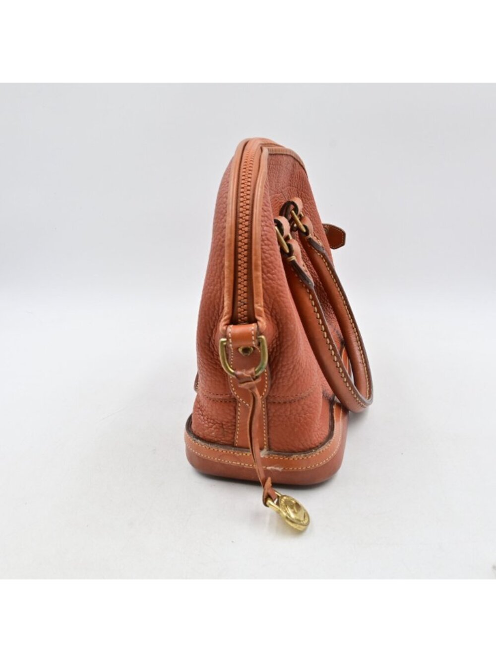 Dooney & Bourke Handbag Norfolk Satchel Pebbled Leather Top Handle Vintage Brown - Picture 4 of 8